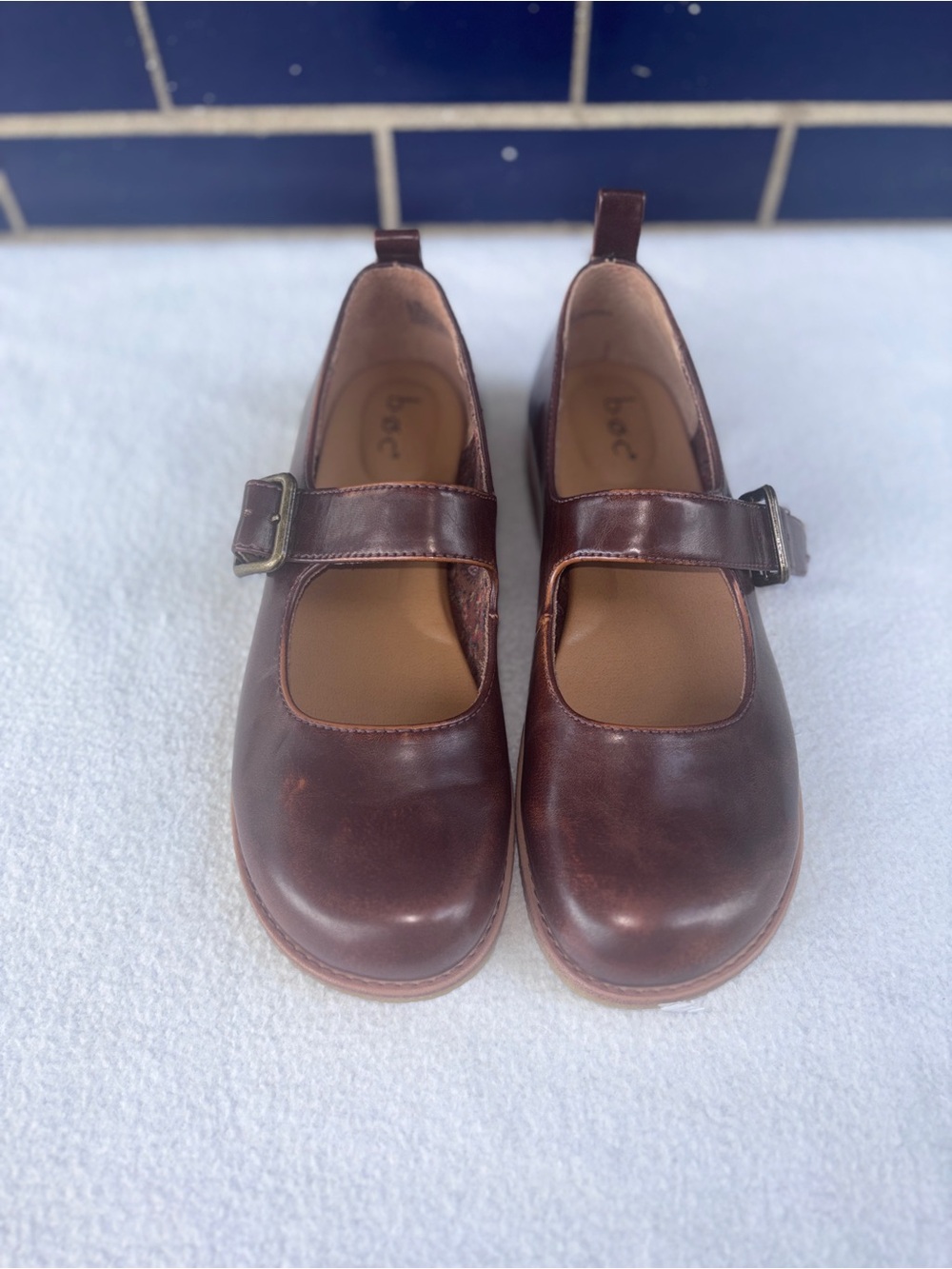 B.O.C by Børn Women's brown Lara Mary Jane flats Strapped Size 9.5M NWT